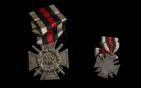 1914-1918 German Military Cross with Ribbon, in its original leatherette box, with official