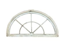 A Victorian pine fan light, width 212cm, height 105cm