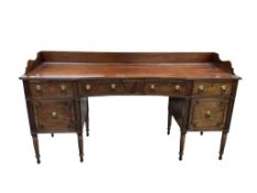 A George IV mahogany sideboard, with galleried top, width 191cm, depth 63cm, height 101cm