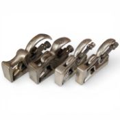 Four Preston nickel plated bullnose planes, including a 1 1/8” No.1355 bullnose with waisted top