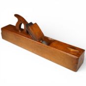 A C. Nurse & Co. beech jointer plane with Hearnshaw Bros. 2 1/2” iron, stamped C. Nurse & Co., 182 &
