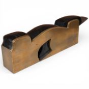 A Preston gun metal shoulder plane with ebony infill and wedge, with original 1 1/2” iron,