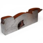 An Edward Preston shoulder plane with rosewood infill and wedge, original 1 1/4” iron, stamped ‘Edwd