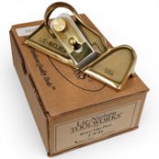 A boxed Lie-Nielsen L-N 95 bronze edge plane (right hand), complete with paperwork