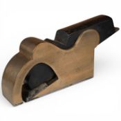 An unmarked bullnose plane probably by Preston, with gunmetal body, steel sole, and rosewood