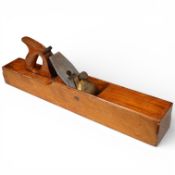 A Norris A72 patent adjustable beech jointer plane with original 2 1/2” iron, stamped Norris, etc.