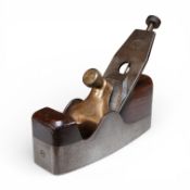A Norris A16 adjustable steel soled smoothing plane, stamped with Norris, London to both the brass