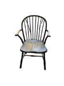 A 19th century West Country Windsor comb back elbow chair, width 55cm, depth 45cm, height 87cm