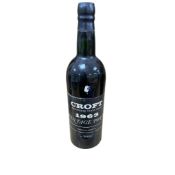 A bottle of Croft 1963 vintage port