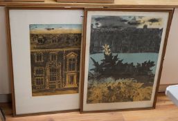 Walter Hoyle (1922-2000), 'St Catherine's College Chapel entrance', and 'St Catherine's College with