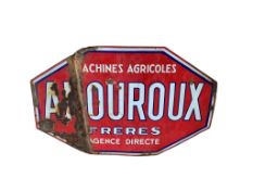 A French enamel sign, width 98cm, height 64cm