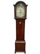 An early 19th century mahogany eight day longcase clock, height 210cm