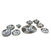 A Victorian ironstone part dinner service