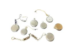 Six assorted white metal pocket watches including Georges Favre Jacot and Audemars Freres, Geneva,