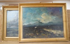 Thomas O’Donnell (1944-2020), ‘Achill Island’, signed, oil on canvas, together with a landscape in
