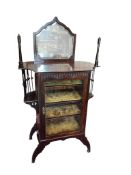 An Edwardian mahogany display cabinet, manner of Leonard Wyburd, width 80cm, depth 43cm, height