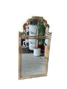 A Venetian style gilt framed marginal plate wall mirror, width 48cm, height 96cm
