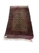 An Afghan Belouch wool prayer rug, 146 x 86cm