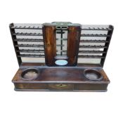 A late 19th century mahogany shop till by J.C. Cox, 174 Queen Victoria Street, London E.C., 40cm