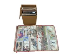 An extensive collection of Victorian scrap albums, wide-ranging in subject matter, the pages