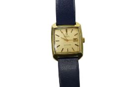A lady's steel and gold plated Omega Seamaster Automatic wrist watch, wit baton numerals and date