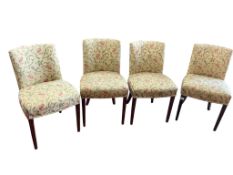 A set of six Art Deco upholstered chairs and two similar, width 50cm, depth 40cm, height 78cm