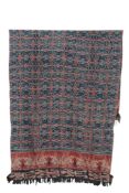 An early 20th century Indonesian Sumba, hand woven and hand dyed in two narrow loom panels, in a