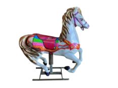 A composition fairground carousel horse, height 136cm