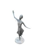 Mary Cox, bronzed resin, figure of a dancer, from an edition of 100, with original receipt, height