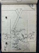 Japanese School (Edo period (first half 19th century))Album of Kimono designsink on paper, 27cm x
