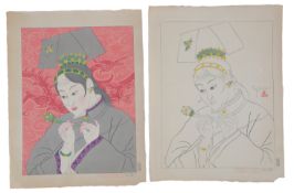 Paul Jacoulet (active in France and then Japan, 1896-1960)Les Jades Chinoise1940, signed within