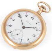 A late 19th/early 20th century Swiss 14k Tavannes Watch Company open faced keyless lever pocket