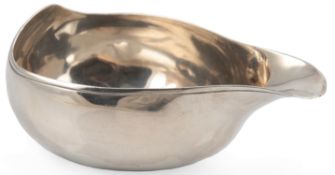 A George III silver pap boat by David Hennell I and Robert Hennell I, with engraved initials and