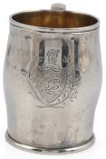 A George III small silver baluster mug, by Richard Richardson II, with engraved crest, Chester,