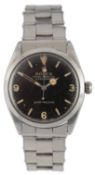 A gentleman's 1966 stainless steel Rolex Oyster Perpetual Explorer Super Precision wrist watch,