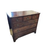 A George IV mahogany chest of drawers, width 114cm, depth 55cm, height 102cm