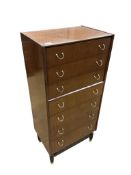 Ernest Gomme for G Plan, 1960's tallboy chest, width 61cm, depth 40cm, height 127cm