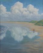 Roy Miller ((b. 1938))'Our Beach'2015,signed and dated lower left,further signed, dated and titled