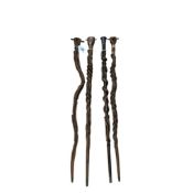 Welsh Folk Art - a group of four carved wood walking sticks, circa 1920-30s, comprising one with