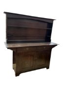 A Liberty oak dresser with plate rack, width 172cm, depth57cm, height 173cm