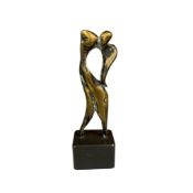 Alexander Proinov, a bronze abstract figure group, ‘ Kapricorn’. Height 18cm.