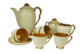 A Carlton Ware 'polka dot' fifteen piece coffee service.