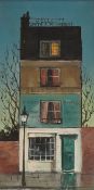 Deborah Jones (1921-2012), ‘Four Storey House, Bath, unsigned, oil on board, 27 x 14cm