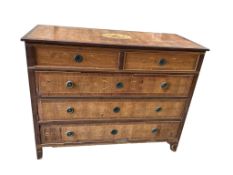 An 18th century Milanese marquetry inlaid commode, width 128cm, depth 57cm, height 99cm