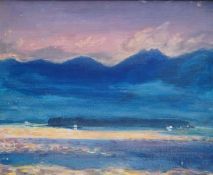 Attributed to Archibald Peddie (1917-1991), ‘Scottish Dusk’, signed and inscribed verso, oil on