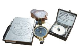 Navigational Computor MK III and Military prismatic compass