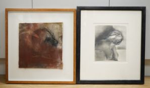 William Macilraith (b.1961), ‘Red Clay Head, 1988’, charcoal, wash and raw pigment’, Connaught Brown