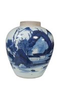 A Chinese blue and white ginger jar, 25cm high.