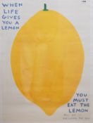 David Shrigley (b.1968), ‘When Life Gives You a Lemon’, 2021, offset lithograph in colours from an