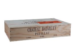 2013 Chateau Batailley, Pauillac, France, in wooden case. (6)Provenance: From the estate of the well